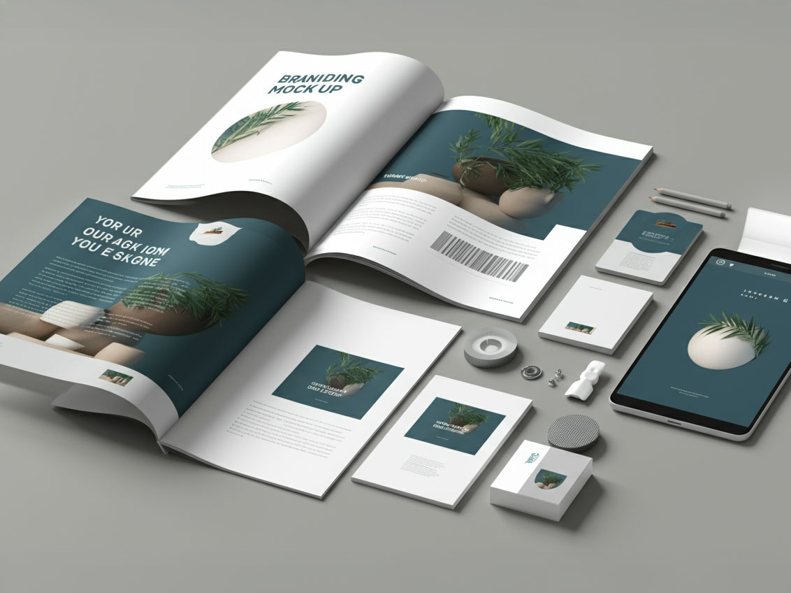 corporate magazine design identity